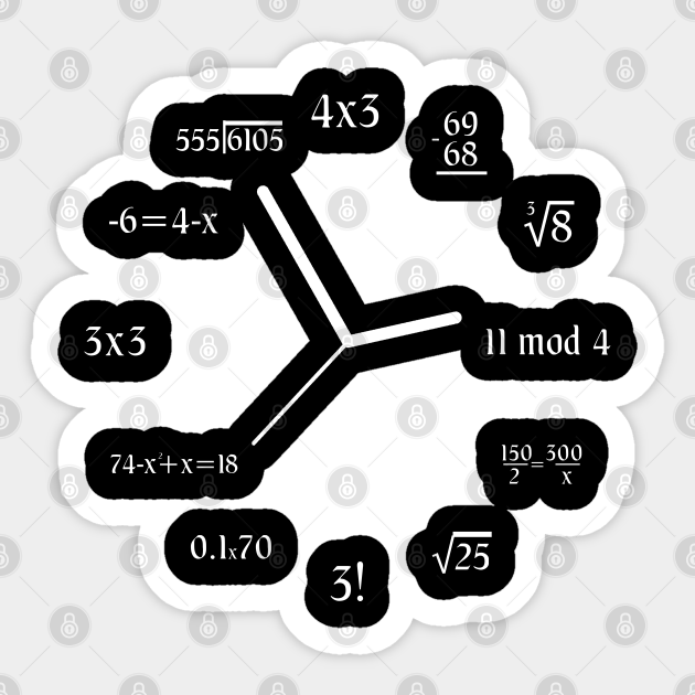 Formula Math Meme Math Equation Jokes Math Clock Math Sticker